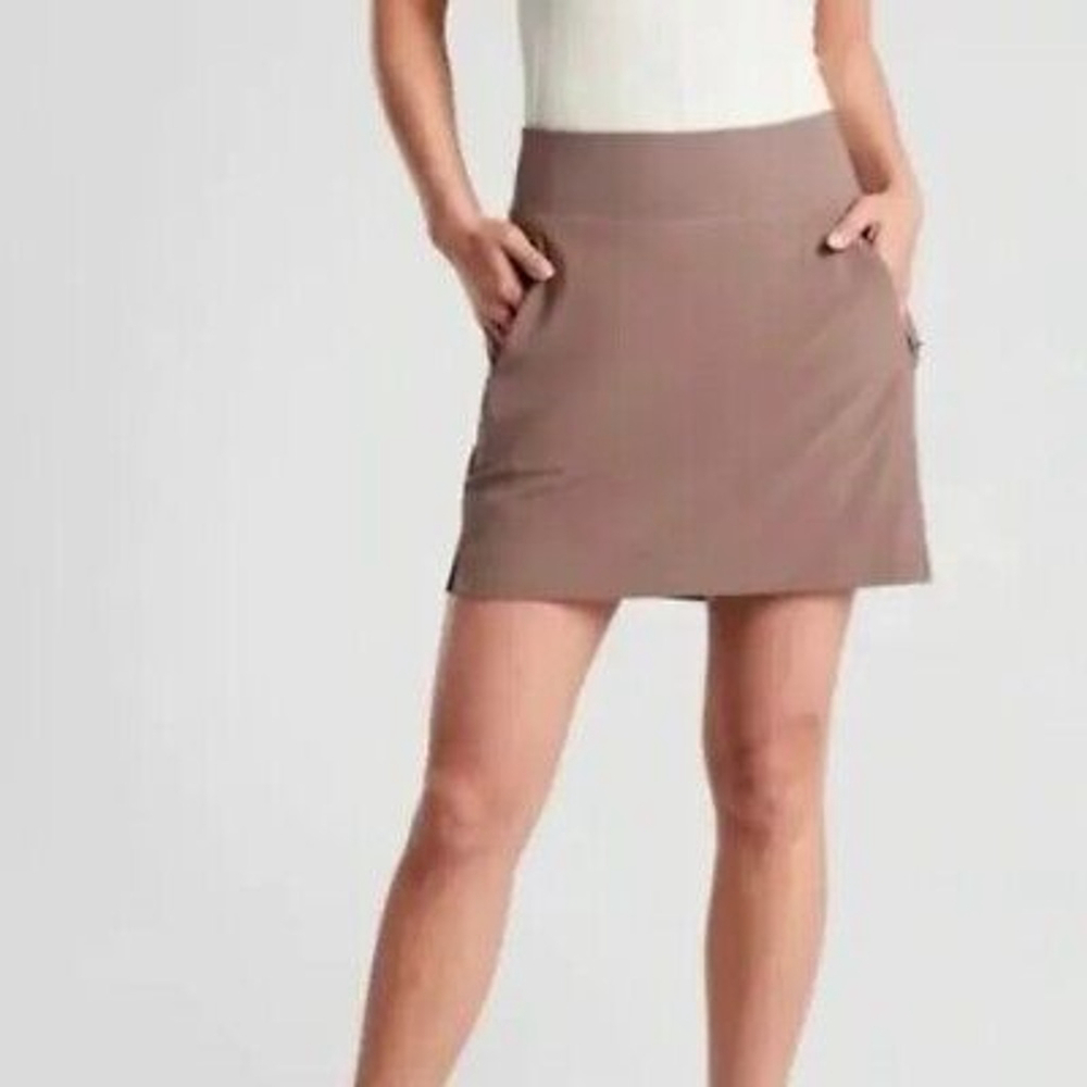 Athleta Brooklyn Heights High Rise Skort Taupe Brown, Size 14